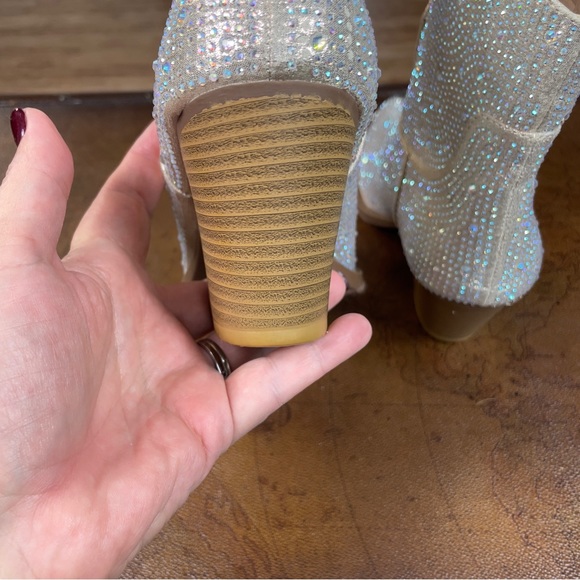 Forever Cowboy Western Ankle Rhinestone Bling Booties SZ:8.5 NWOT - Picture 6 of 13